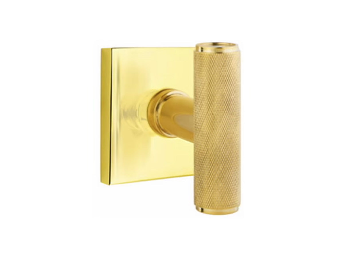 Emtek Ace Knurled Brass Knob - Unlacquered Brass US3NL