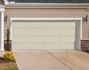 CHI Full-View Aluminum Insulated Modern Garage Doors in Powder Coated Almond