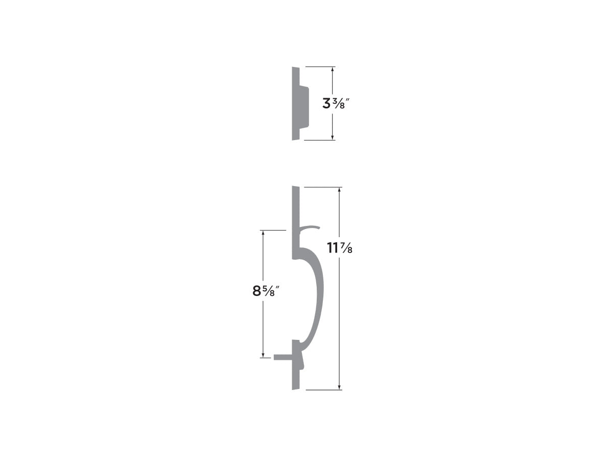Sure-Loc Alta Handleset - Dimensions
