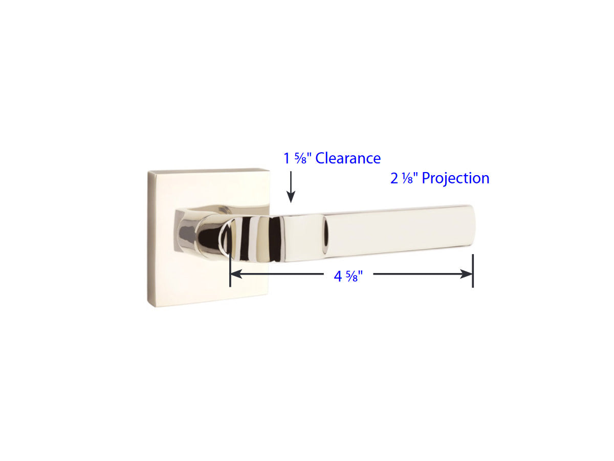 Emtek Aston Brass Lever - Dimensions