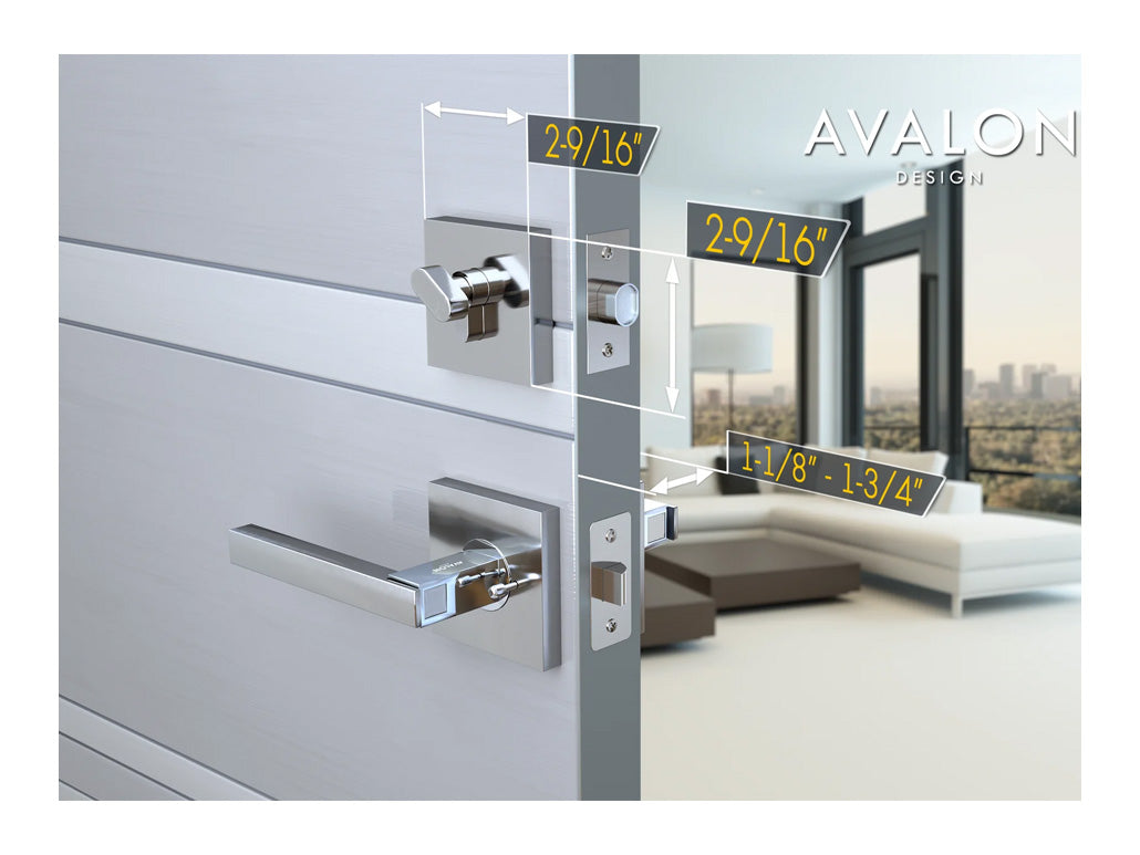 Avalon Modern Interior Door Deadbolt in Satin Nickel