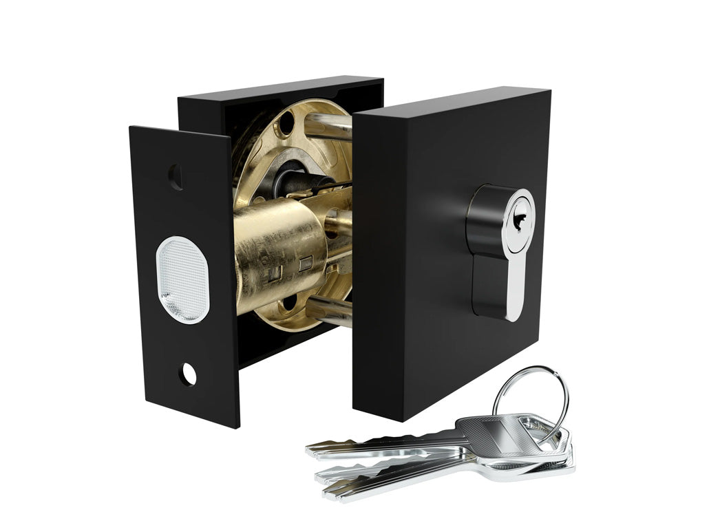 Avalon Modern Interior Door Deadbolt in Matte Black