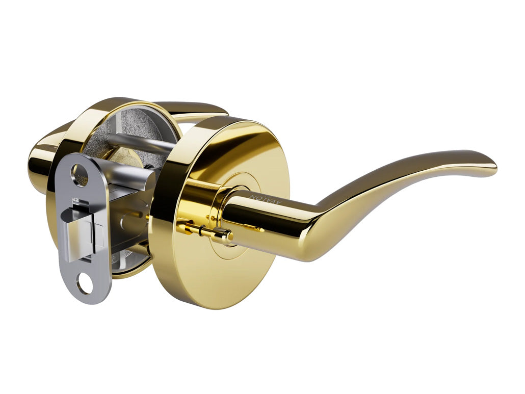 Avalon Charm Modern Interior Door Lever in Brushed Gold