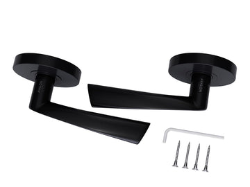 Avalon Charm Modern Interior Door Lever in Matte Black
