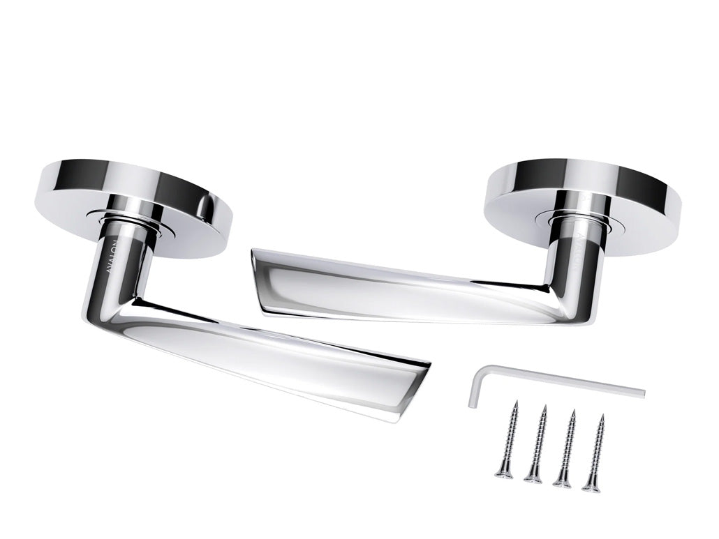 Avalon Charm Modern Interior Door Lever in Polished Chrome
