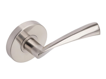 Avalon Charm Modern Interior Door Lever in Satin Nickel