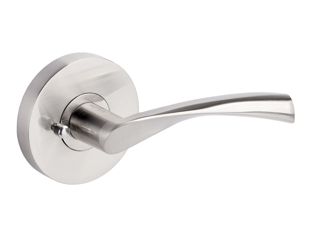 Avalon Charm Modern Interior Door Lever in Satin Nickel