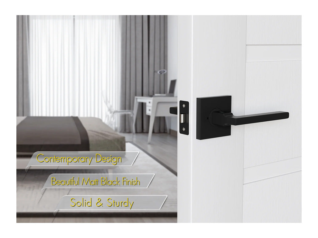 Avalon Concord Modern Interior Door Lever in Matte Black