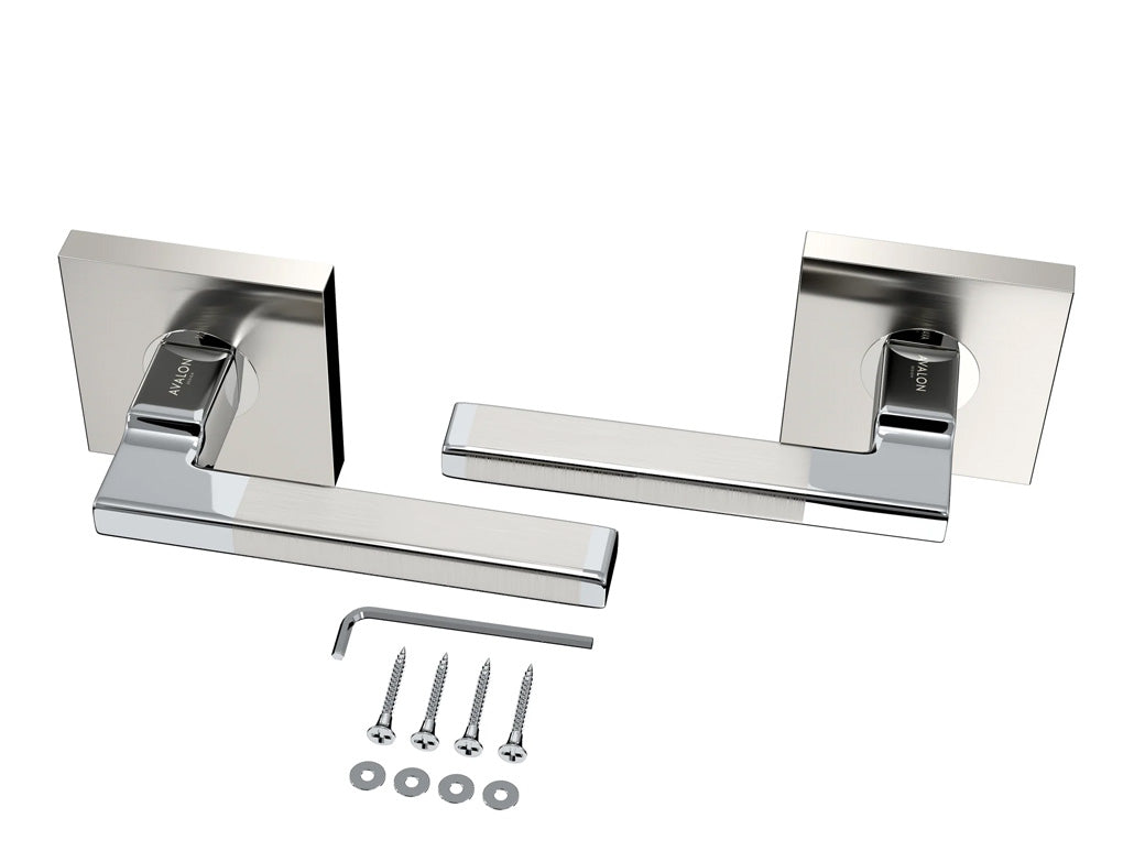 Avalon Concord Modern Interior Door Lever in Satin Nickel