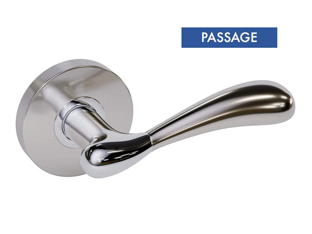 Avalon Maya Modern Interior Door Lever in Satin Nickel