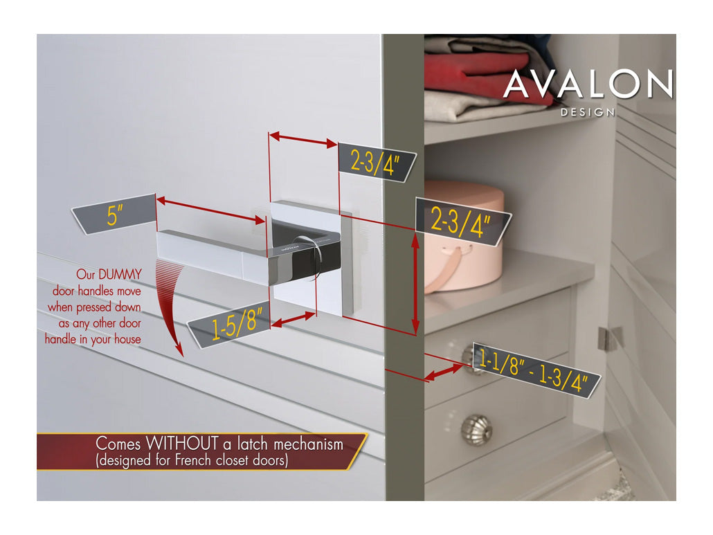 Avalon Mira Modern Interior Door Lever in Polished Chrome