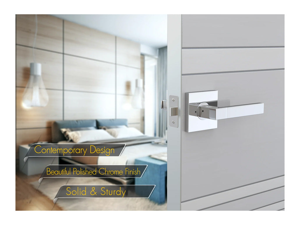 Avalon Mira Modern Interior Door Lever in Polished Chrome