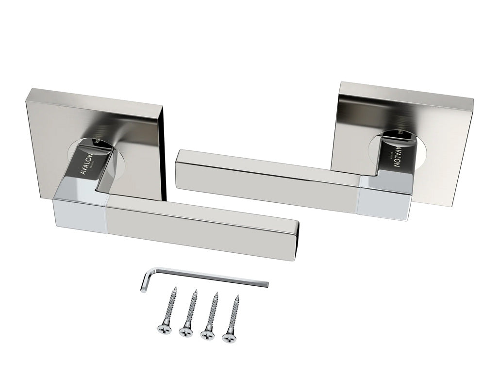 Avalon Mira Modern Interior Door Lever in Satin Nickel