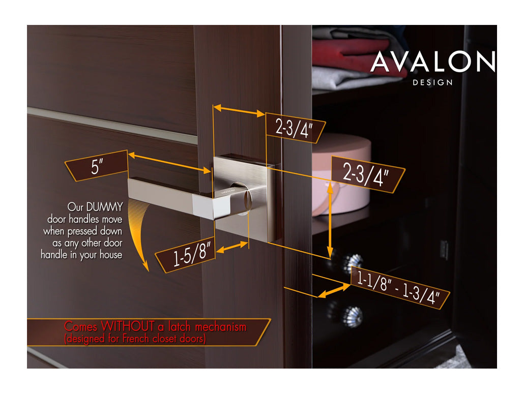 Avalon Mira Modern Interior Door Lever in Satin Nickel