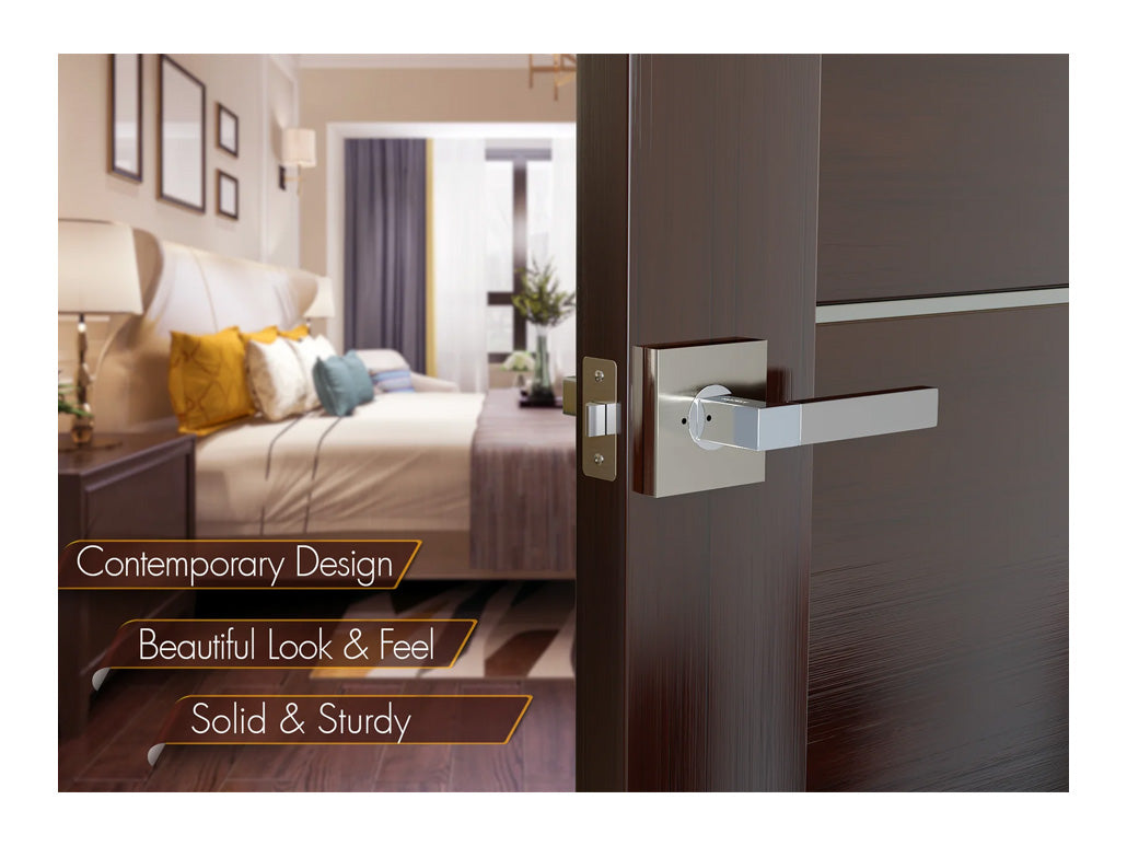 Avalon Mira Modern Interior Door Lever in Satin Nickel