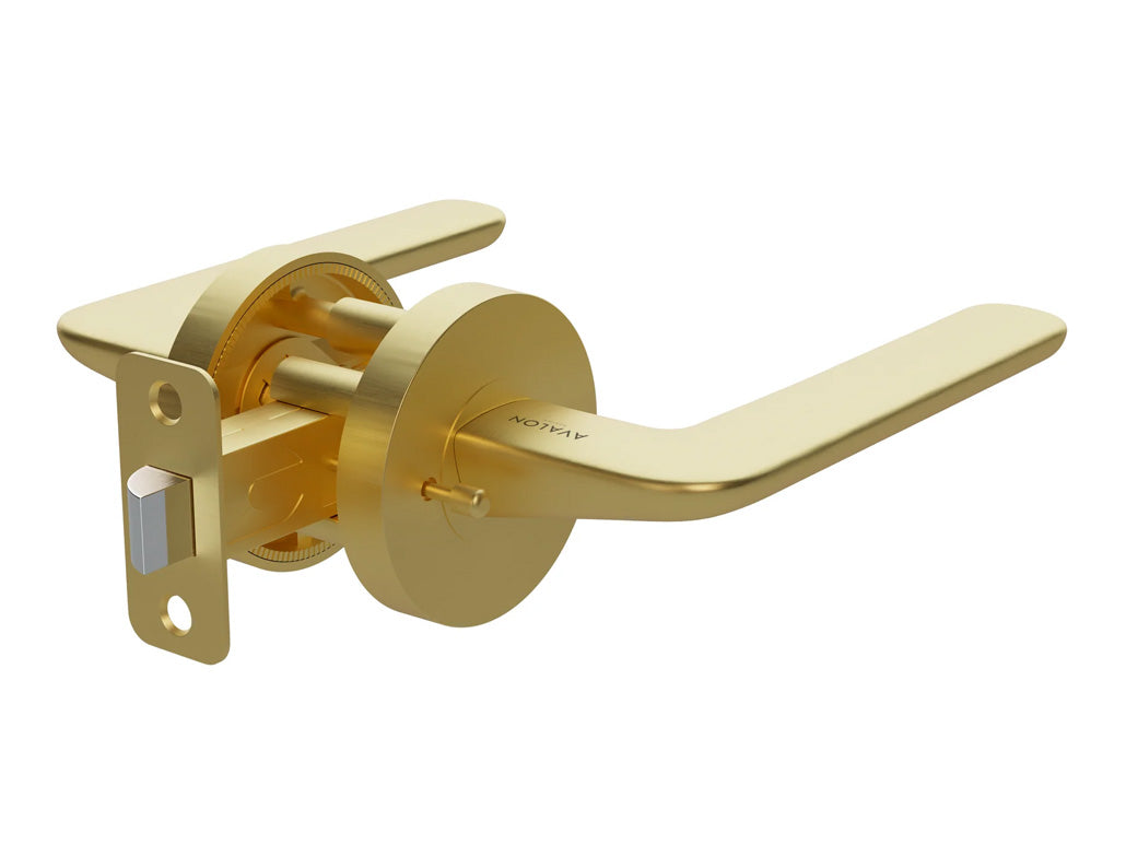 Avalon Modena Modern Interior Door Lever in Brushed Gold
