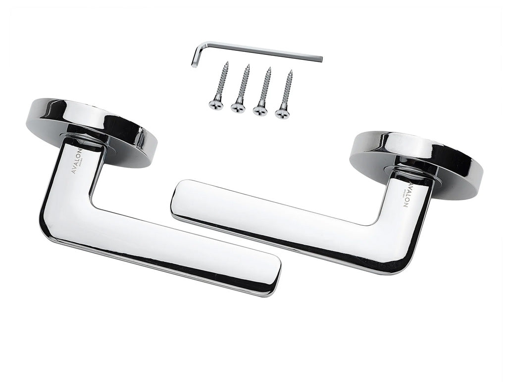 Avalon Modena Modern Interior Door Lever in Polished Chrome