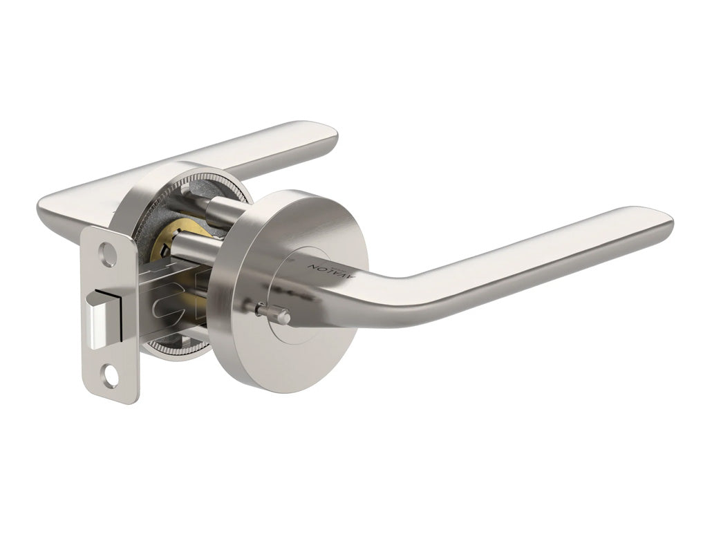 Avalon Modena Modern Interior Door Lever in Satin Nickel