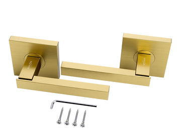 Avalon Nika Modern Interior Door Lever in Brushed Gold