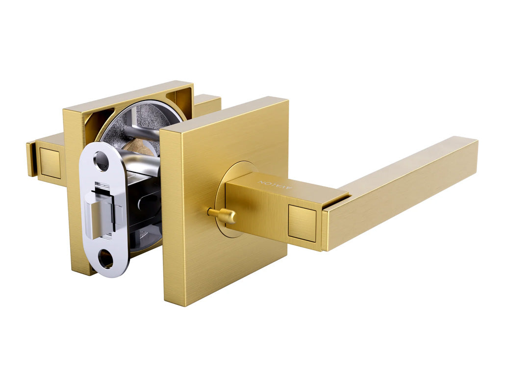 Avalon Nika Modern Interior Door Lever in Brushed Gold