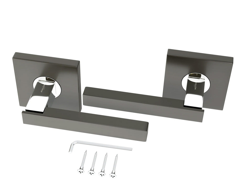 Avalon Nika Modern Interior Door Lever in Satin Gunmetal