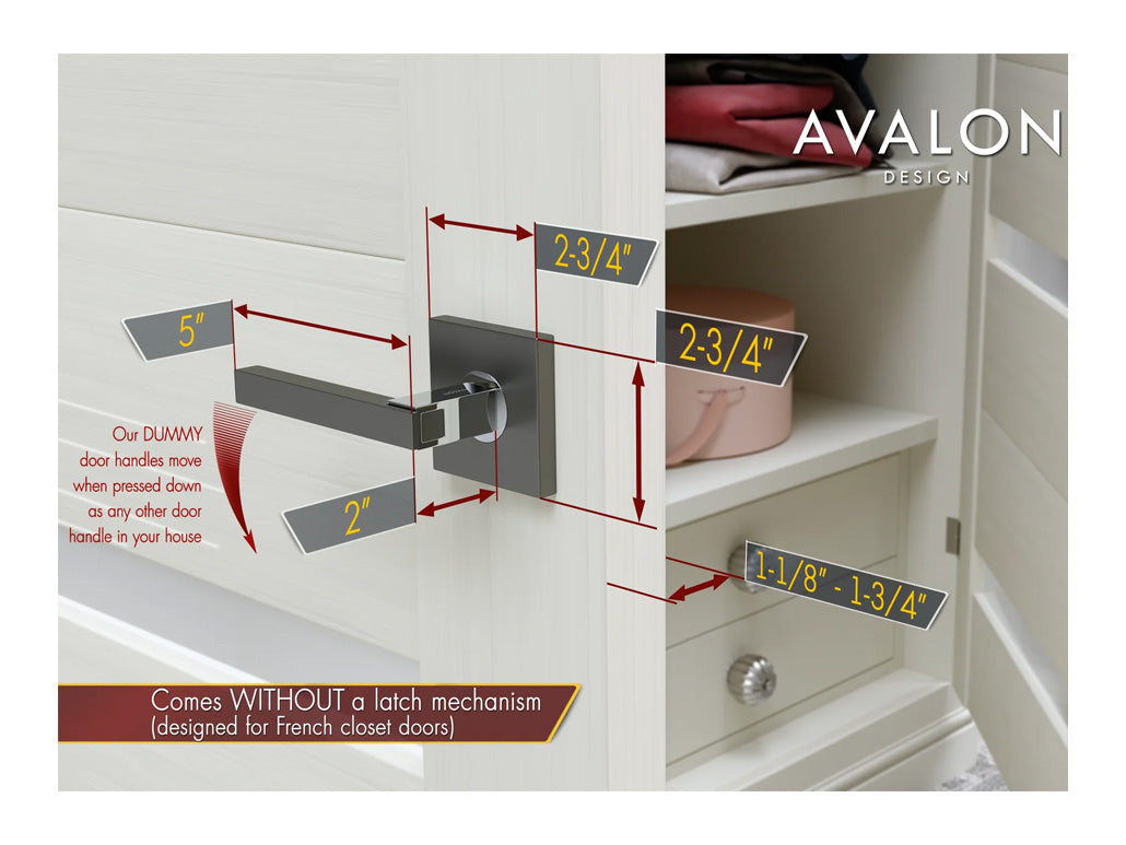 Avalon Nika Modern Interior Door Lever in Satin Gunmetal