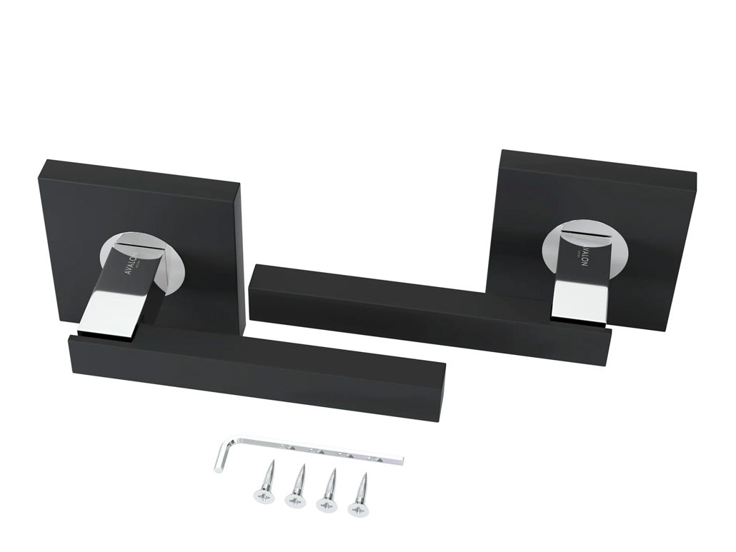 Avalon Nika Modern Interior Door Lever in Matte Black
