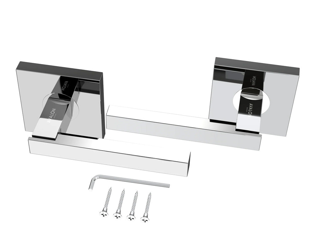 Avalon Nika Modern Interior Door Lever in Polished Chrome