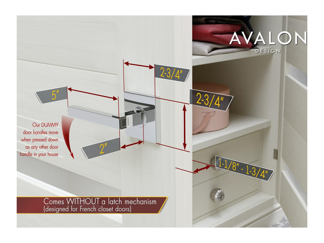 Avalon Nika Modern Interior Door Lever in Polished Chrome