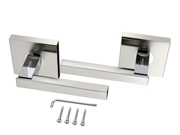 Avalon Nika Modern Interior Door Lever in Satin Nickel