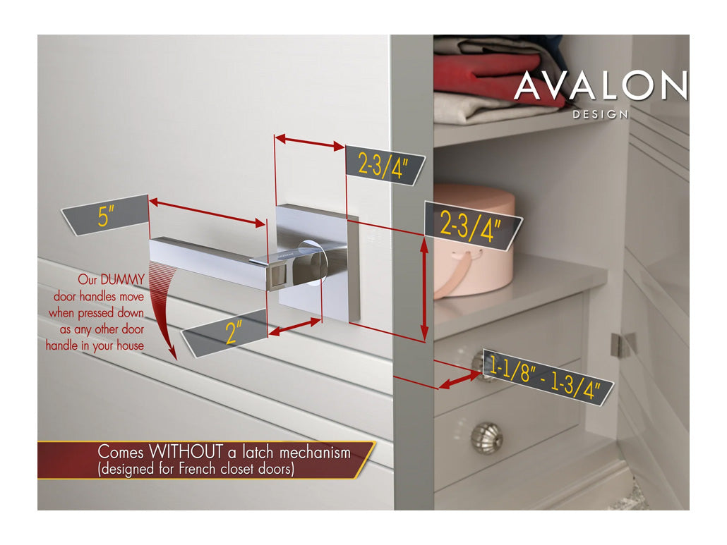 Avalon Nika Modern Interior Door Lever in Satin Nickel