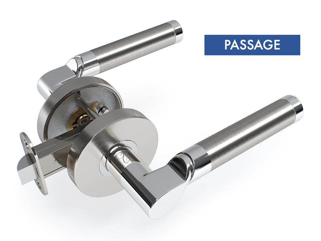 Avalon Olympia Modern Interior Door Lever in Satin Nickel