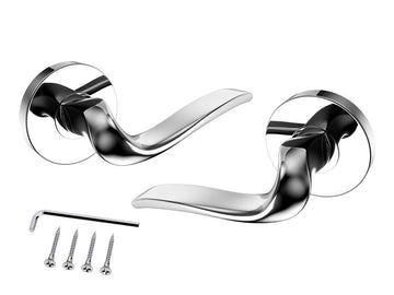 Avalon Venice Modern Interior Door Lever in Polished Chrome