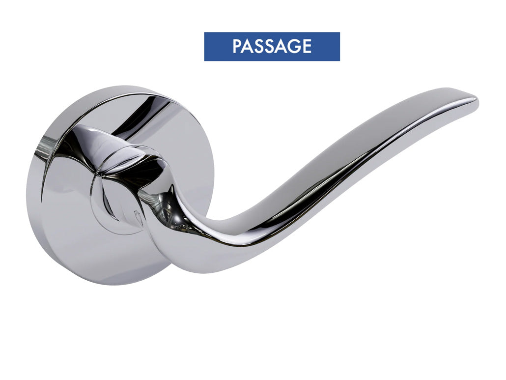 Avalon Venice Modern Interior Door Lever in Polished Chrome