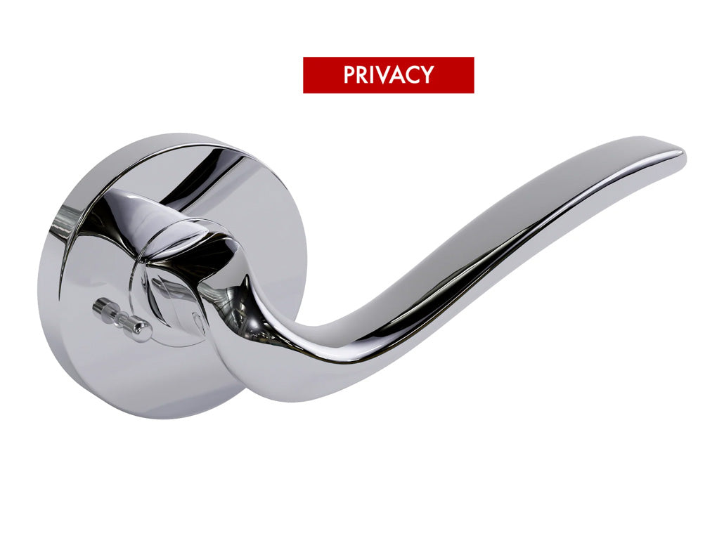 Avalon Venice Modern Interior Door Lever in Polished Chrome