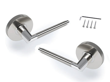 Avalon Victoria Modern Interior Door Lever in Satin Nickel