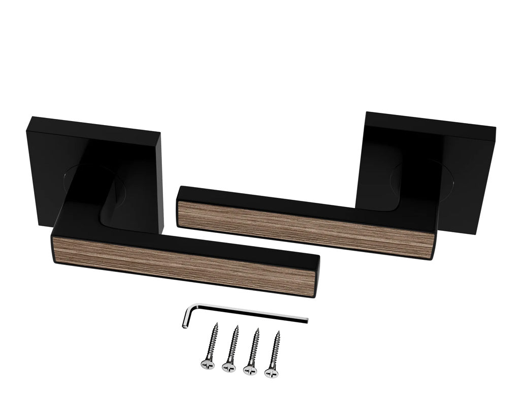 Avalon Woodline Modern Interior Door Lever in Matte Black