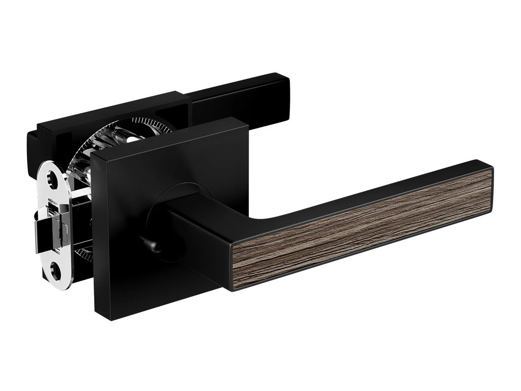 Avalon Woodline Modern Interior Door Lever in Matte Black