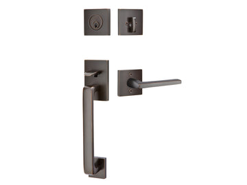 Emtek Baden Tubular Entry Handleset Oil Rubbed Bronze US10B