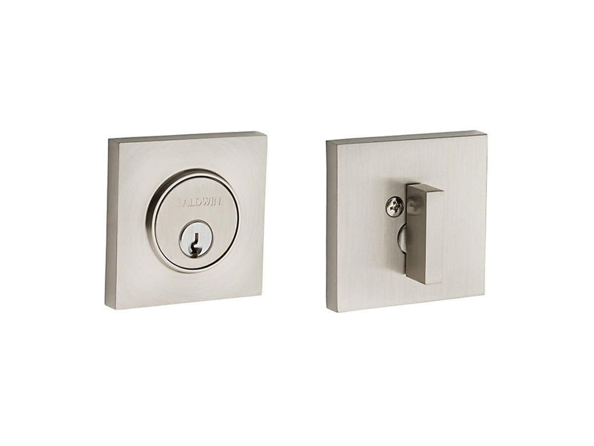 Baldwin 8220-8221 Contemporary Square Brass Deadbolt