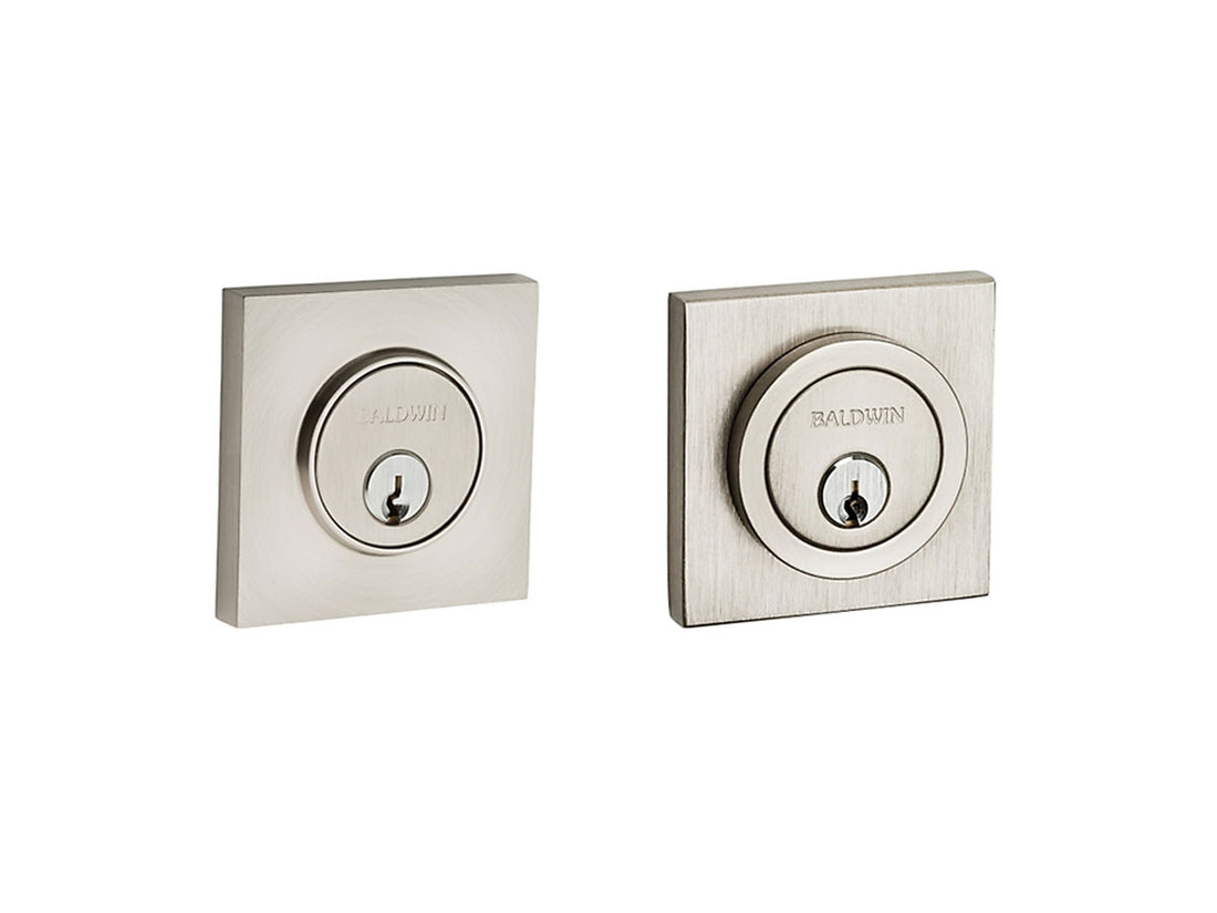 Baldwin 8220-8221 Contemporary Square Brass Deadbolt