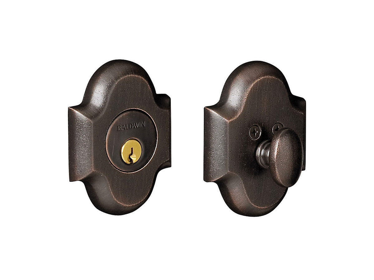 Baldwin 8252-8253 Arched Brass Deadbolt