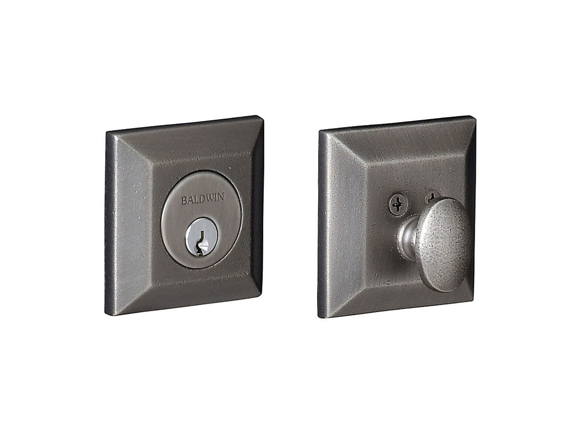 Baldwin 8254-8255 Squared Brass Deadbolt