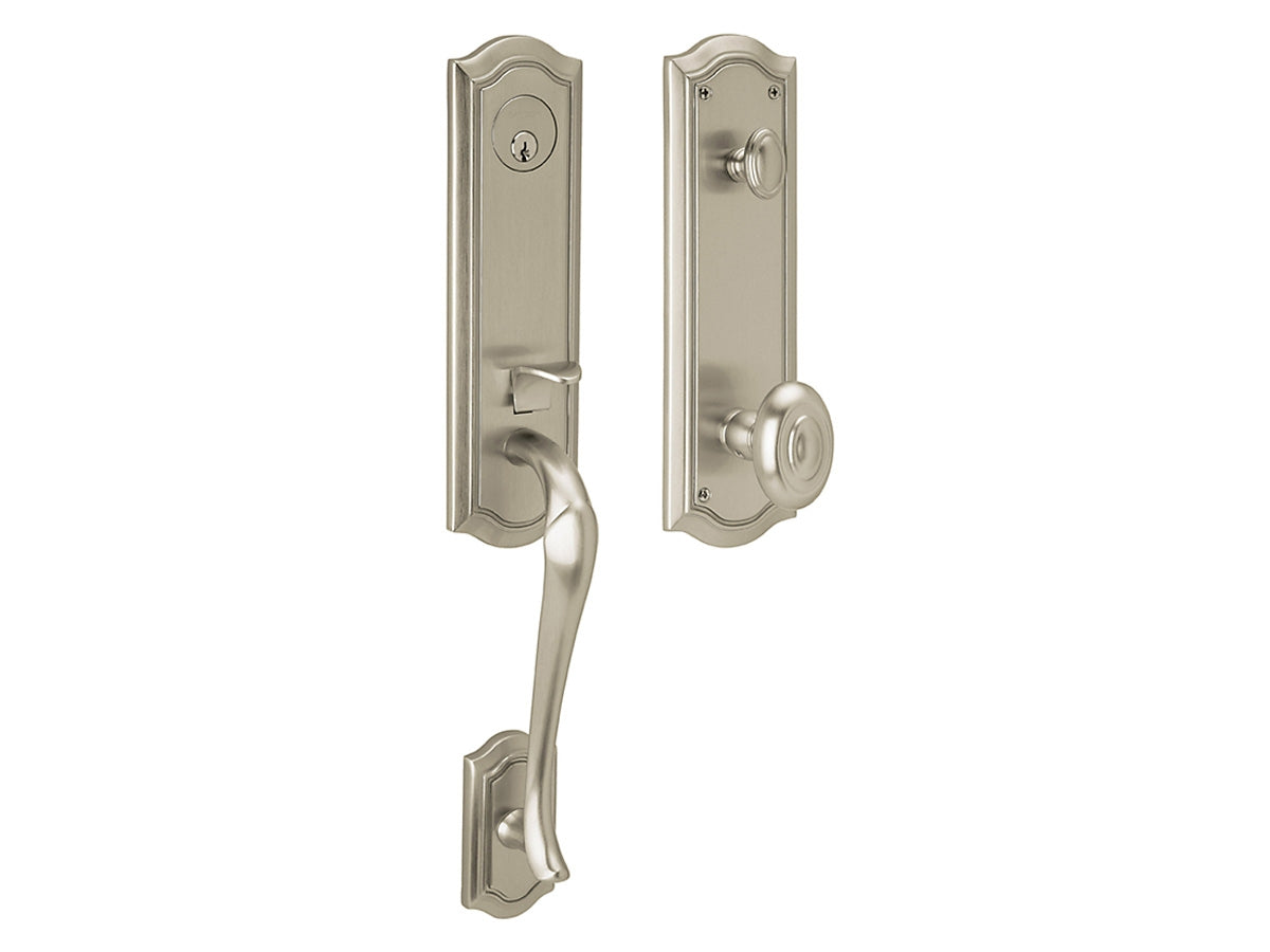 Baldwin Bethpage Handleset Satin Nickel with Lifetime Finish 056