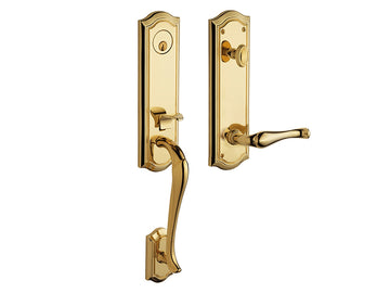 Baldwin Bethpage Handleset Non-Lacquered Brass 031