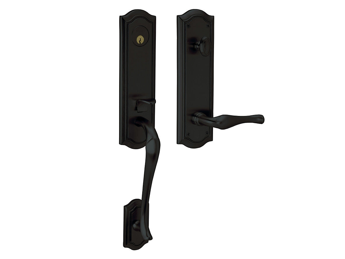 Baldwin Bethpage Handleset Satin Black 190