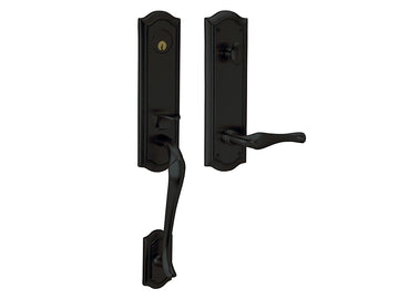 Baldwin Bethpage Handleset Satin Black 190