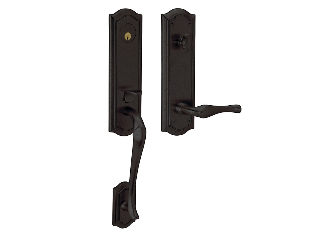Baldwin Bethpage Handleset Distressed Oil-Rubbed Bronze 402