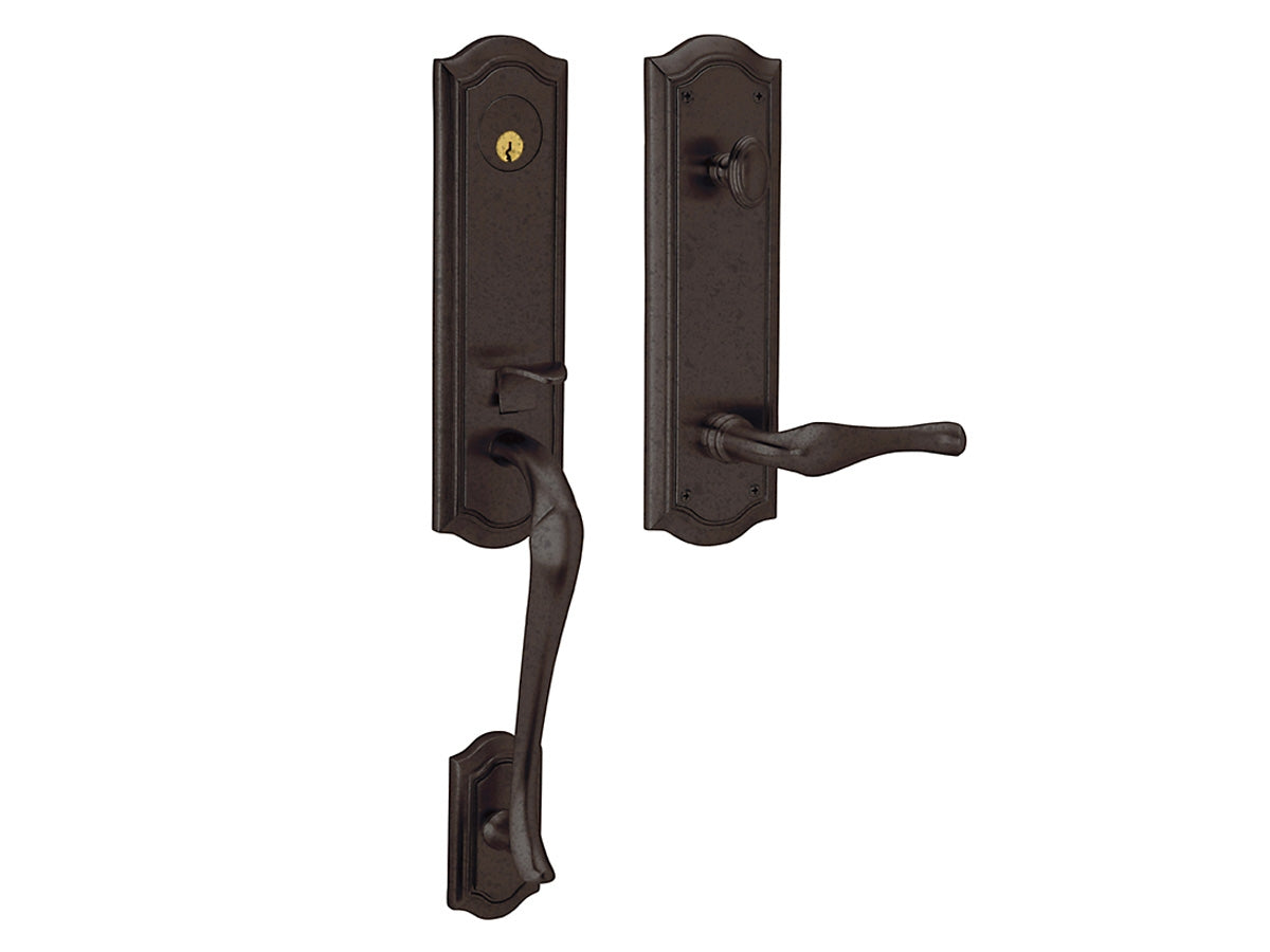 Baldwin Bethpage Handleset Distressed Venetian Bronze 412