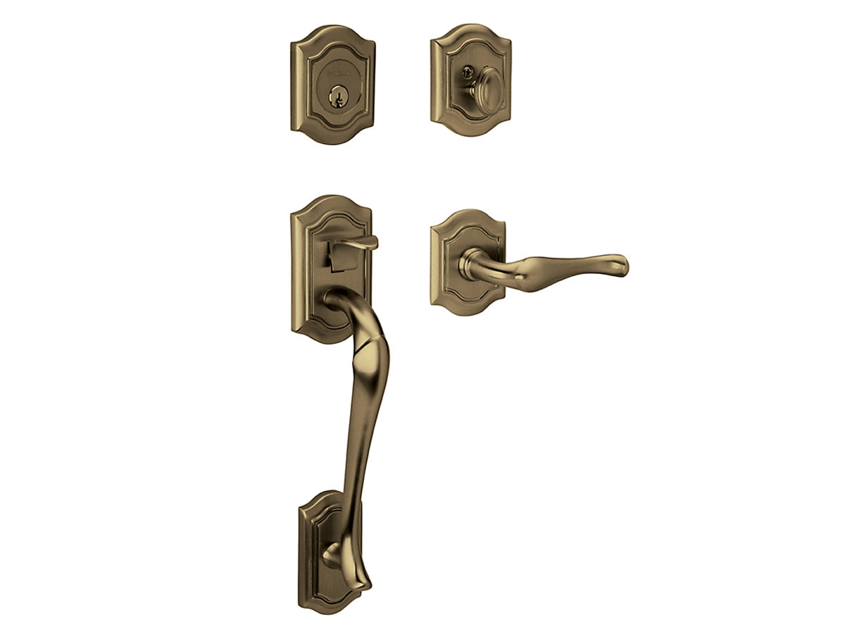 Baldwin Bethpage Sectional Trim Satin Brass and Black 050